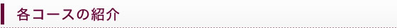 各コースの紹介
